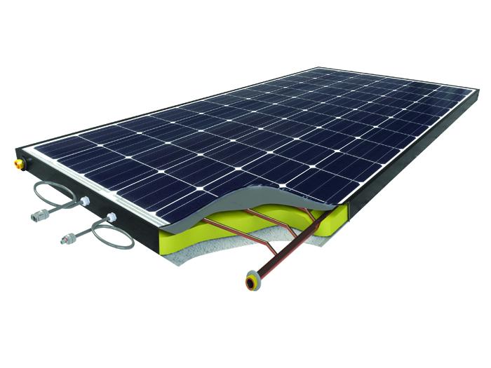 panneau solaire hybride le mixte photovoltaique / thermique